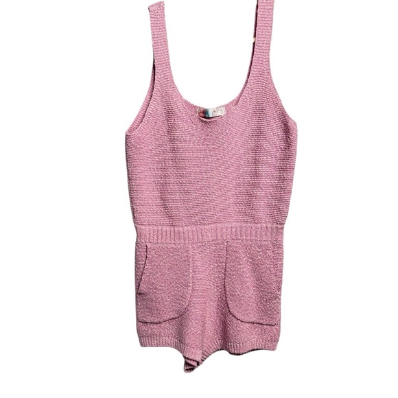 FP Beach Declan Romper Pink Size Medium Knit Romper Only - Picture 4 of 16